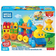 Fisher-Price: ABC pojoči vlak gradbena igrača - Mega Bloks