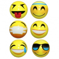 Gumijasta žoga Emoji 6cm v več različicah