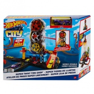 Hot Wheels: City igralni set Vulkanizerska delavnica s tremi kolesi – Mattel