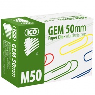 ICO: M50 100-delni komplet barvnih papirnih sponk 50mm