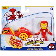 Igralna figurica Spider-Man: Spidey in njegovi prijatelji Iron Man z avtomobilom - Hasbro