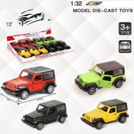 Jeep Wrangler kovinski model avtomobila na poteg nazaj v več različicah 1/32