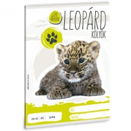 Ljubke živali - Leopard Brezčrtni zvezek A5