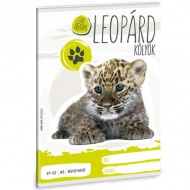 Ljubke živali - Leopard Karo zvezek A5