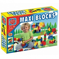 Maxi Blocks 56-delni komplet gradbenih kock v veliki škatli - D-Toys