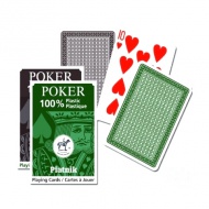 Paket plastičnih poker kart 1x55 listov v rjavo/zeleni izvedbi - Piatnik