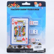 Poker karte s 6 metalnimi kockami