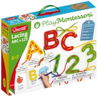 Quercetti: Montessori ABC+123 Vezalna razvijalna igrača