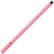 Stabilo: Pen 68 Flomaster s čopič konico v pink barvi 1mm