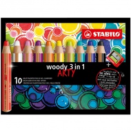 Stabilo Woody 3in1 ARTY 10-delni komplet barvnih svinčnikov