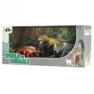 World Of Animals: 4-delni igralni set dinozavrov