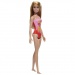 Barbie Beach lutka v roza barvi, s kopalkami s palmami - Mattel