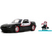 Marvel Ghost Spider figura in model avtomobila 1990 Mazda Miata 1/32 - Simba Toys