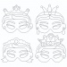 PlayBox: Set papirnih mask princesk, 12 kosov